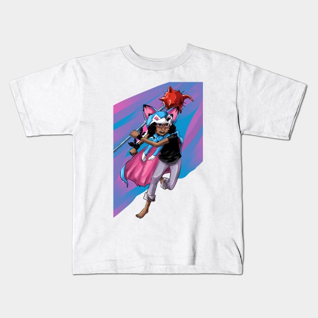 Wolf Kipo Kids T-Shirt by Cridex